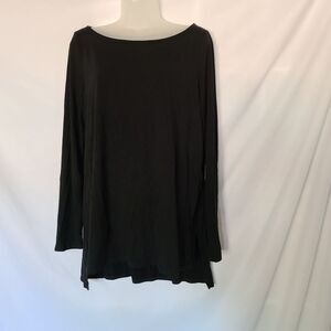 Eileen Fisher Black Top Hi Lo Tunic‎ Career sz Large